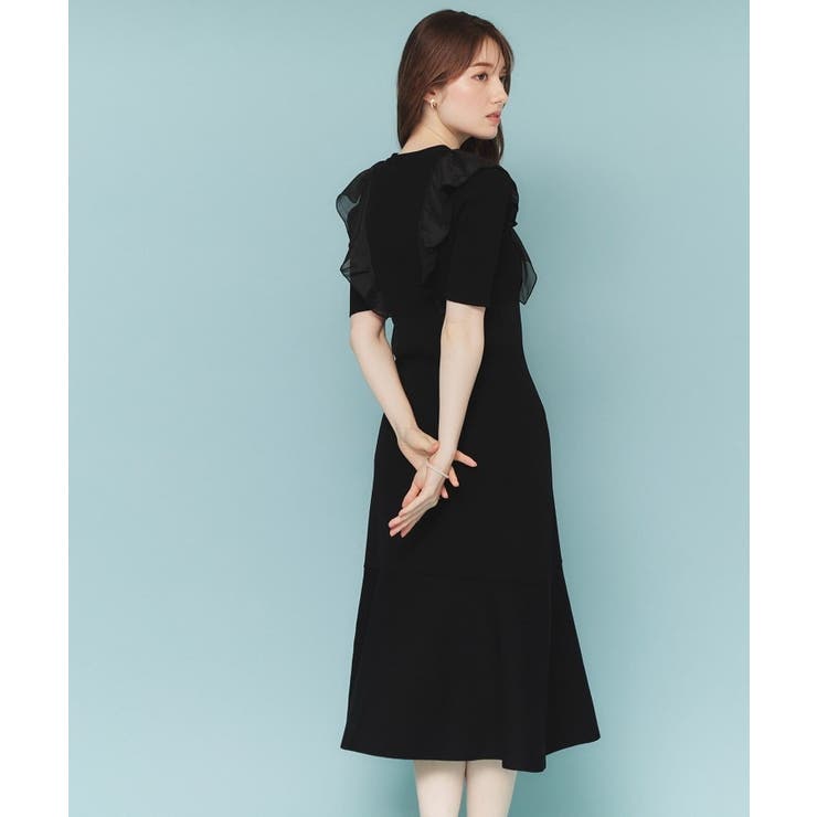 フリルドッキングニットワンピース【洗濯機洗い可/抗ピル】 | index | 詳細画像1 