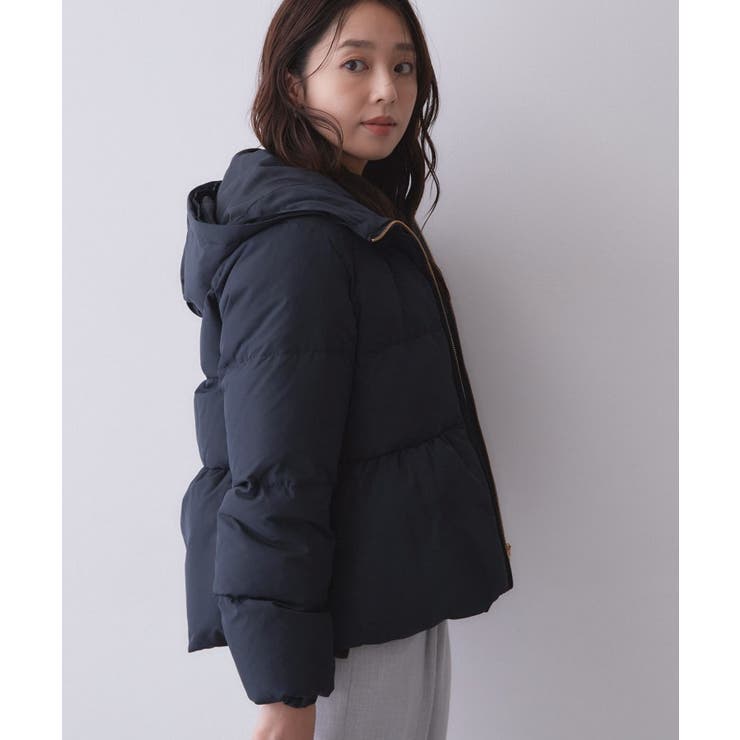 河田ダウンファー付きフードペプラムコート【洗濯機OK 静電気防止（裏地） 撥水 | index | 詳細画像10 