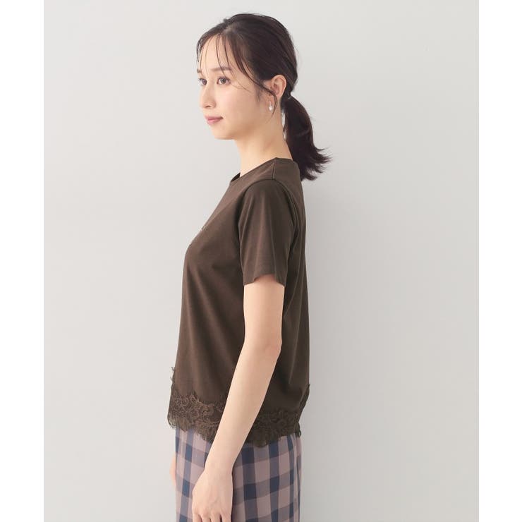 【接触冷感／UVケア】裾レースロゴTシャツ《洗濯機OK／S-3L》 | index | 詳細画像19 