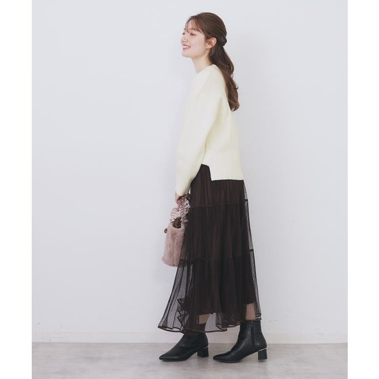 モックネックボクシーラメニット【洗濯機OK】《7col》 | index | 詳細画像4 