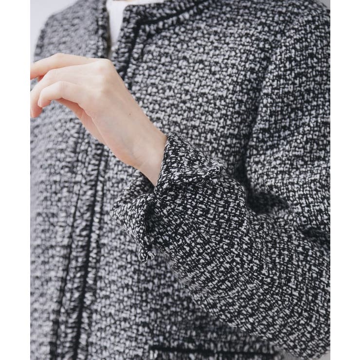 ≪通勤 セレモニー セットアップ対応≫ノーカラーツイードジャケット【洗濯機OK】 | index | 詳細画像33 