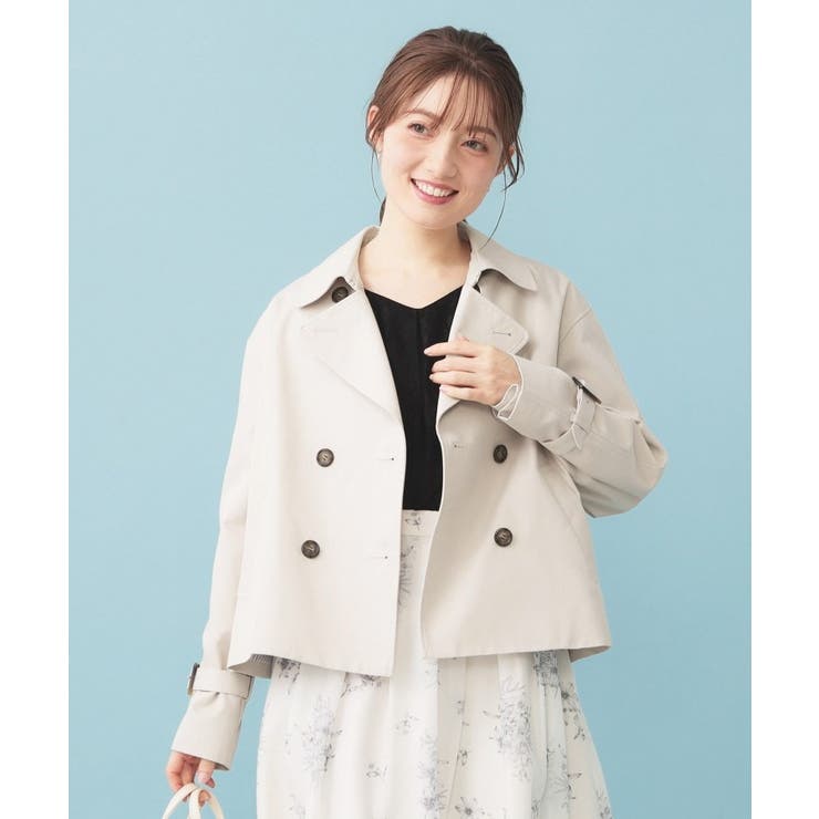 キャンディスリーブショートトレンチコート【洗濯機OK 撥水 防花粉】《5col》 | index | 詳細画像1 