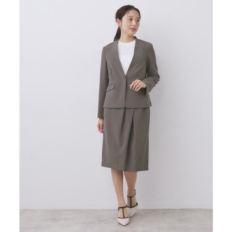 ストレッチノーカラージャケット セットアップ対応【洗濯機OK 防シワ | index | 詳細画像2 