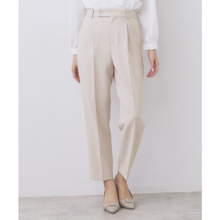 グレージュ(050) | ストレッチテーパードパンツ セットアップ対応【洗濯機OK 防シワ | index