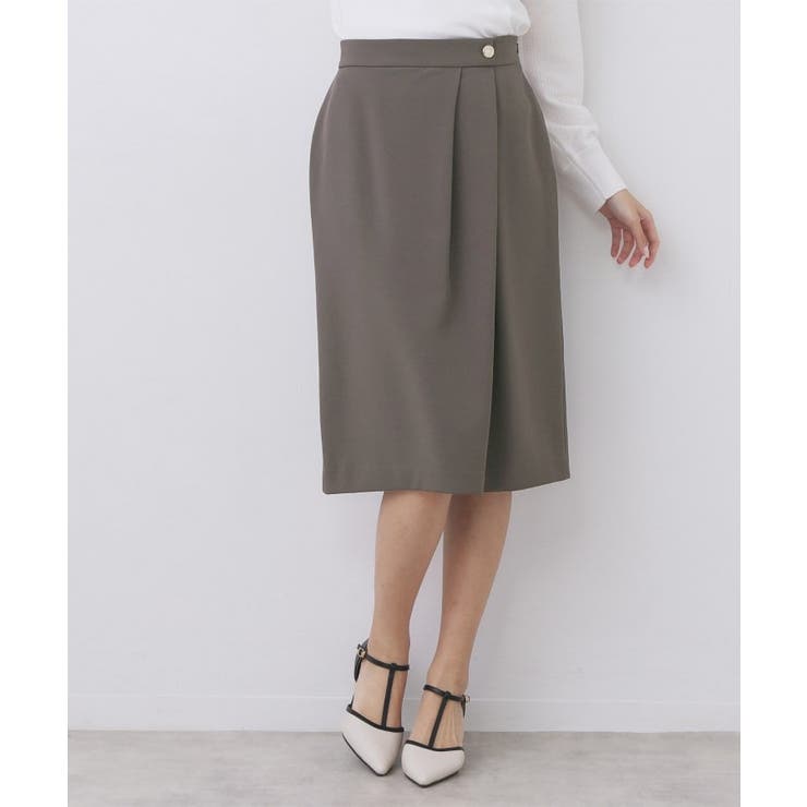 アシンメトリーストレッチタックスカート セットアップ対応 | index | 詳細画像1 