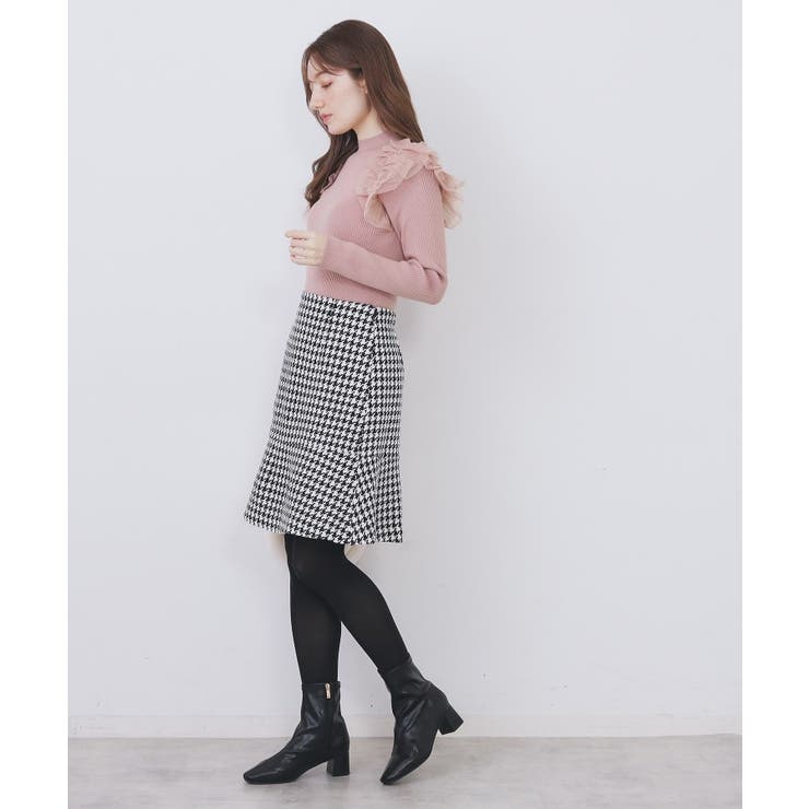 ショルダーチュールフリルハイネックニット【洗濯機OK/抗ピル】 | index | 詳細画像12 