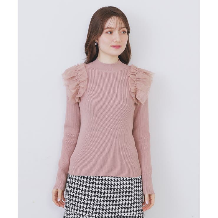 ショルダーチュールフリルハイネックニット【洗濯機OK/抗ピル】 | index | 詳細画像14 