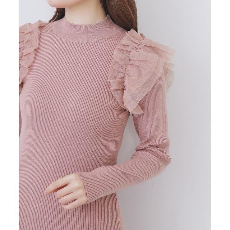 ショルダーチュールフリルハイネックニット【洗濯機OK/抗ピル】 | index | 詳細画像18 