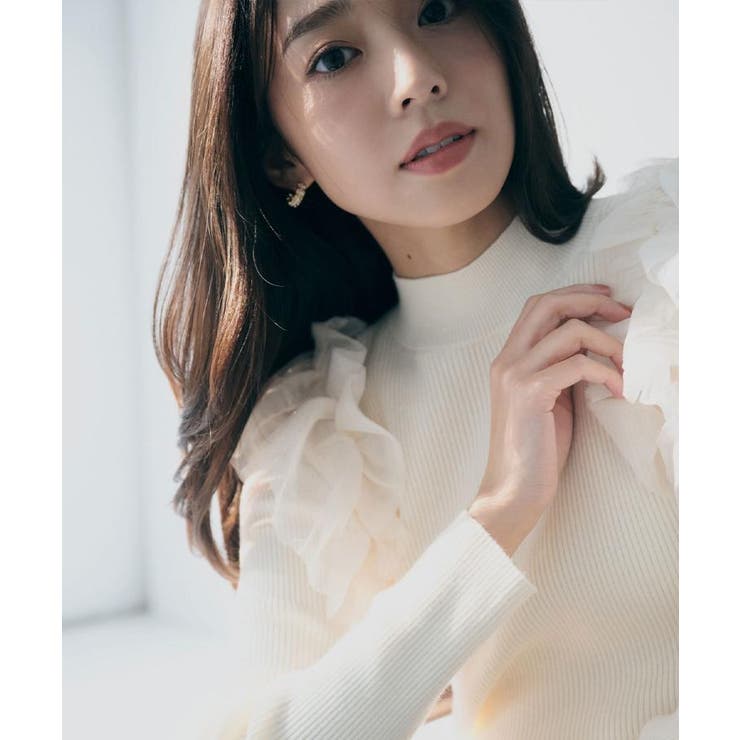 ショルダーチュールフリルハイネックニット【洗濯機OK/抗ピル】 | index | 詳細画像22 