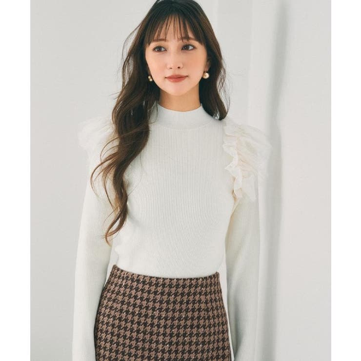 ショルダーチュールフリルハイネックニット【洗濯機OK/抗ピル】 | index | 詳細画像23 
