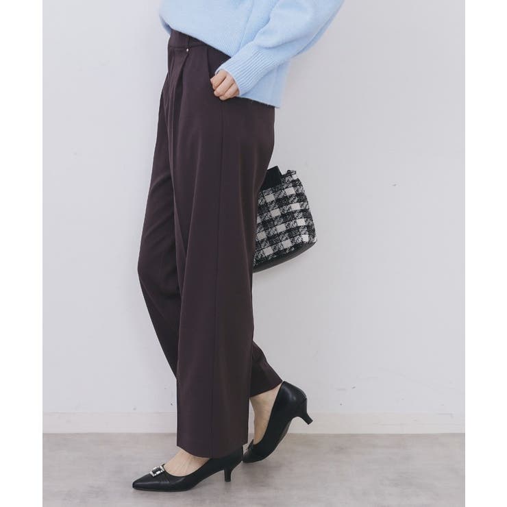 裏起毛ストレッチワイドパンツ【洗濯機OK/イージーアイロン】 | index | 詳細画像9 