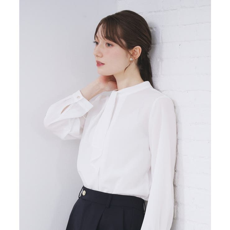 ボウタイタックブラウス【洗濯機OK/防シワ】《XS～3L》 | index | 詳細画像8 