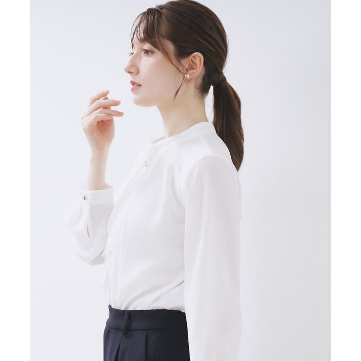 ボウタイタックブラウス【洗濯機OK/防シワ】《XS～3L》 | index | 詳細画像5 