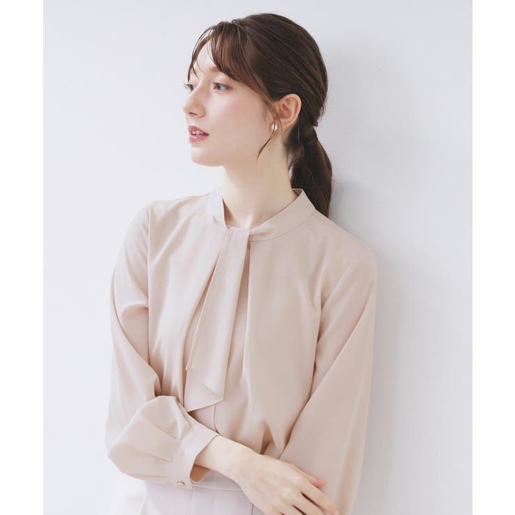 ボウタイタックブラウス【洗濯機OK/防シワ】《XS～3L》 | index | 詳細画像13 