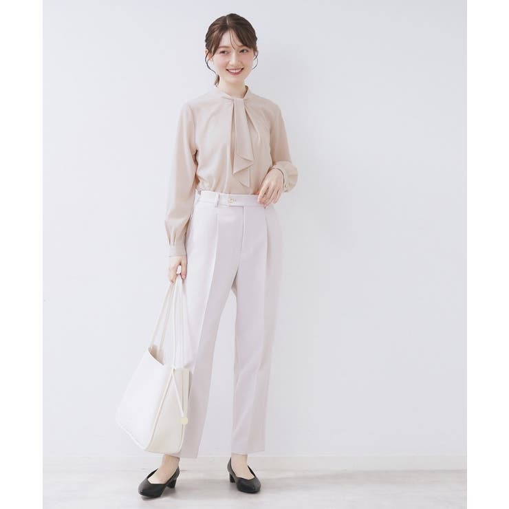 ボウタイタックブラウス【洗濯機OK/防シワ】《XS～3L》 | index | 詳細画像14 