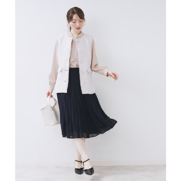 ボウタイタックブラウス【洗濯機OK/防シワ】《XS～3L》 | index | 詳細画像16 