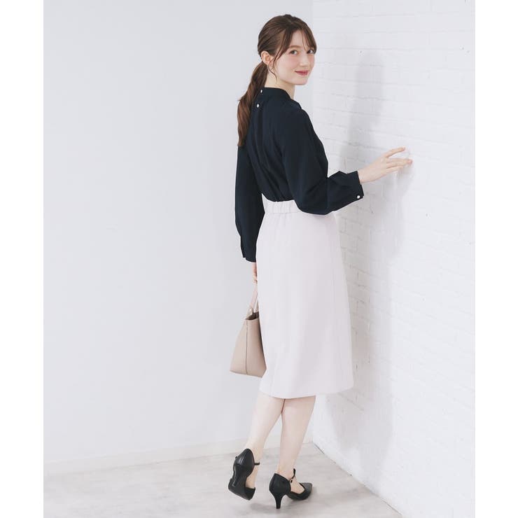 ボウタイタックブラウス【洗濯機OK/防シワ】《XS～3L》 | index | 詳細画像19 