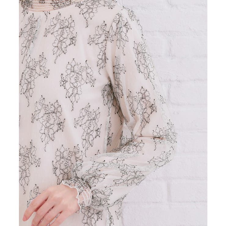 フリルハイネックレーストップス【洗濯機OK】 | index | 詳細画像18 