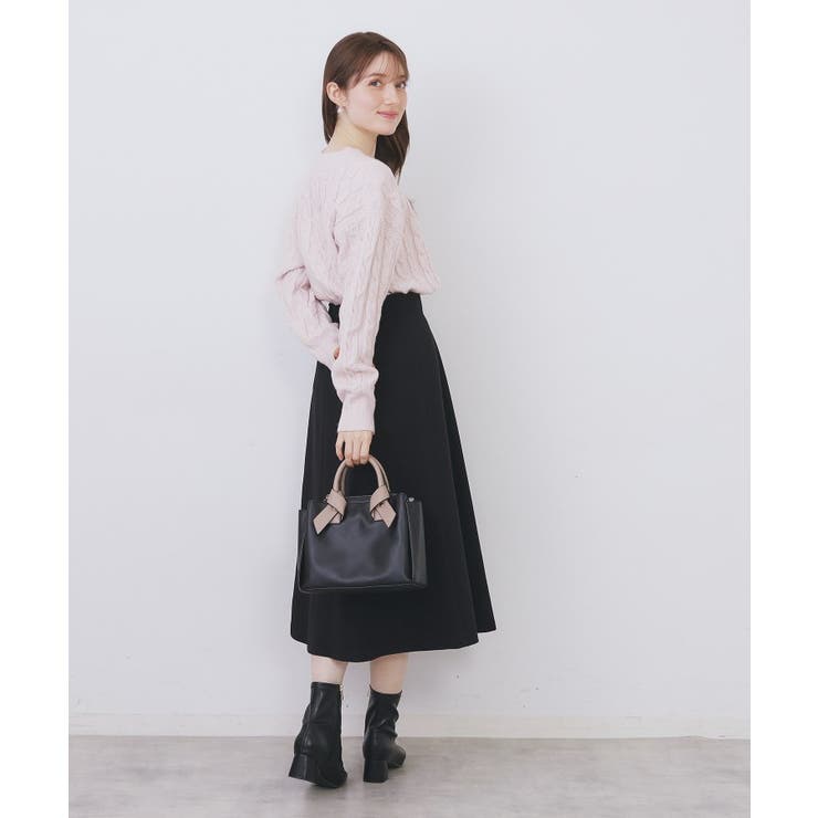 ラメ混ファンシーケーブルVネックニット【洗濯機OK】 | index | 詳細画像11 