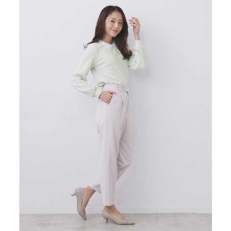 レース衿付きピケジャージトップス【洗濯機OK】 | index | 詳細画像3 