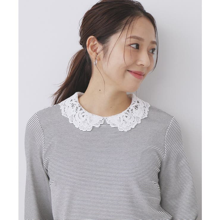 レース衿付きピケジャージトップス【洗濯機OK】 | index | 詳細画像15 