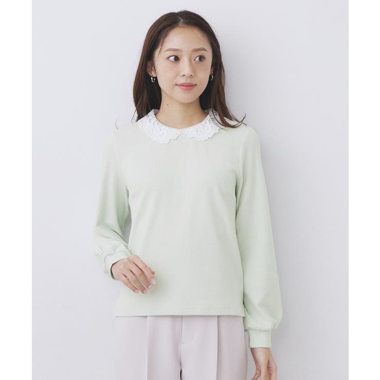 レース衿付きピケジャージトップス【洗濯機OK】 | index | 詳細画像22 