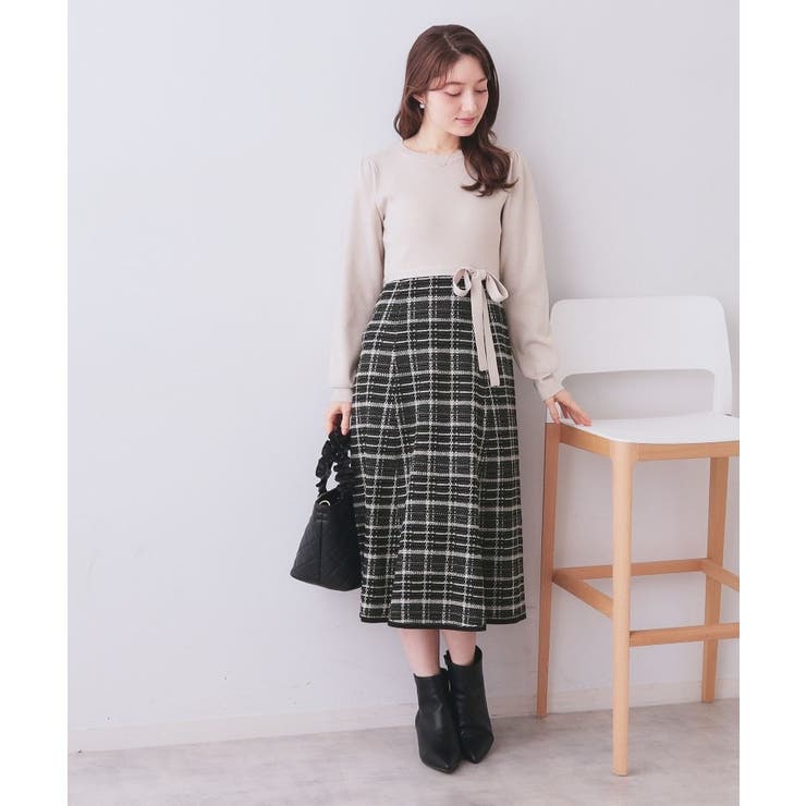 チェックラメジャカードニットワンピース | index | 詳細画像11 