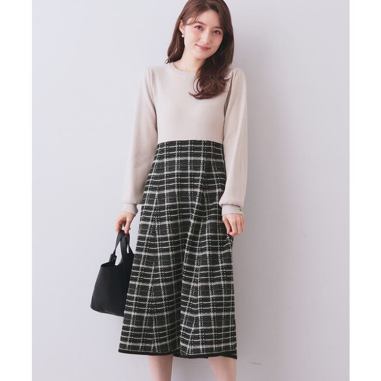 チェックラメジャカードニットワンピース | index | 詳細画像12 