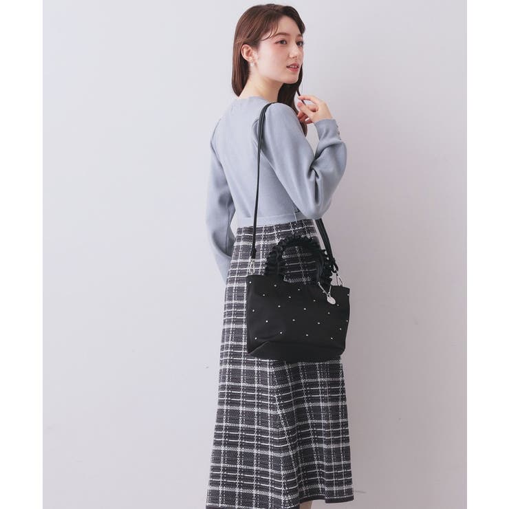 チェックラメジャカードニットワンピース | index | 詳細画像17 