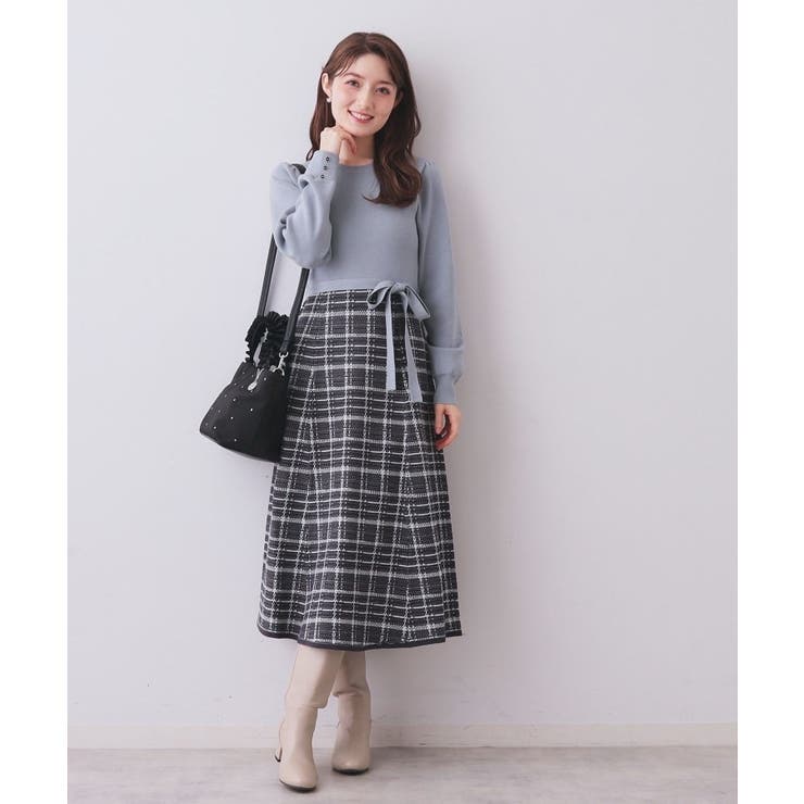 チェックラメジャカードニットワンピース | index | 詳細画像18 