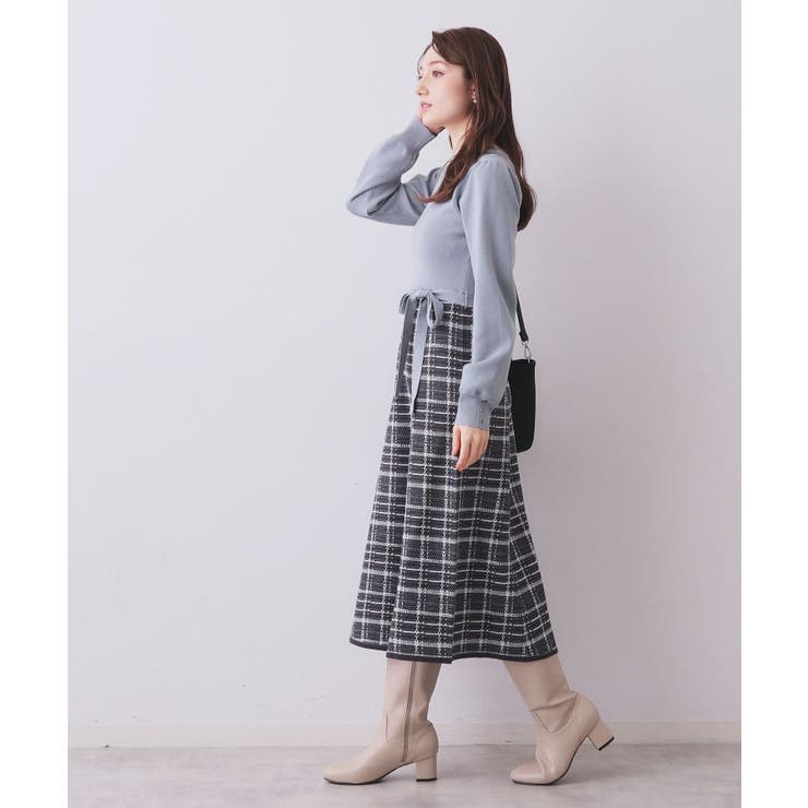 チェックラメジャカードニットワンピース | index | 詳細画像19 