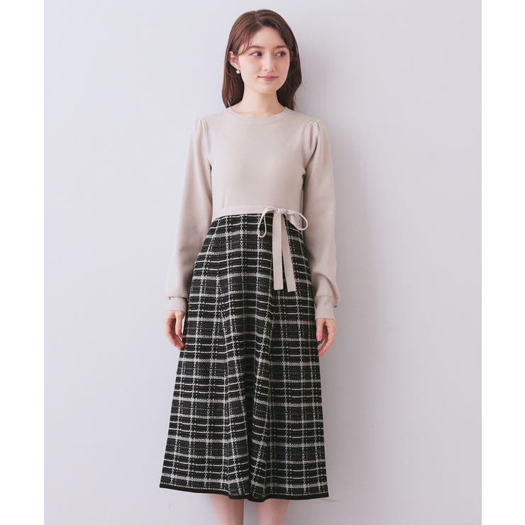 チェックラメジャカードニットワンピース | index | 詳細画像23 