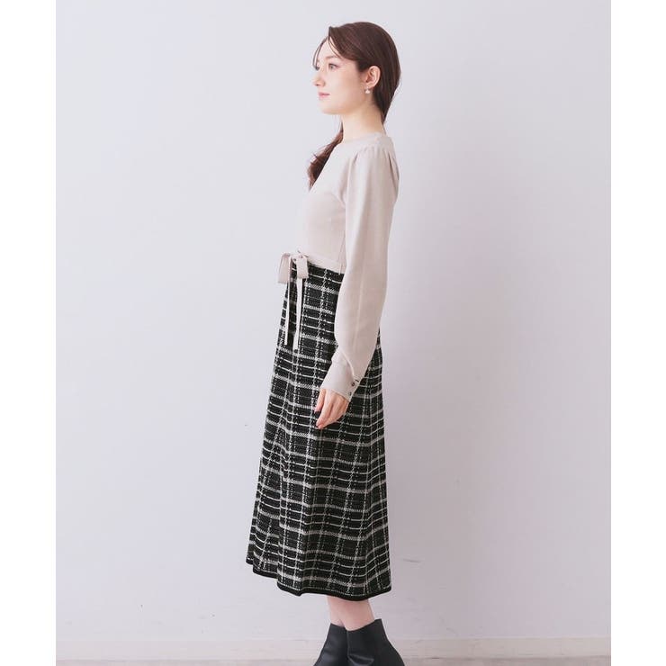 チェックラメジャカードニットワンピース | index | 詳細画像24 