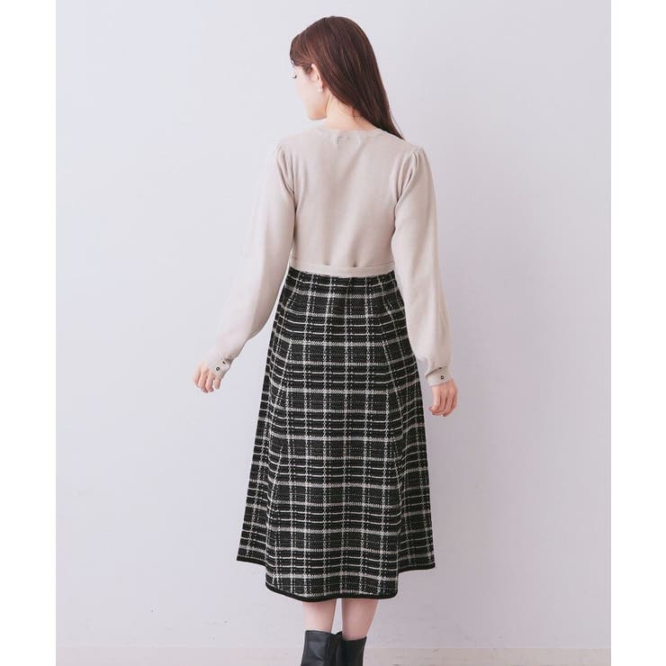 チェックラメジャカードニットワンピース | index | 詳細画像25 