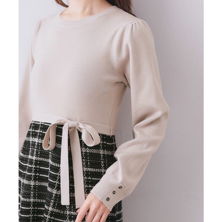 チェックラメジャカードニットワンピース | index | 詳細画像27 