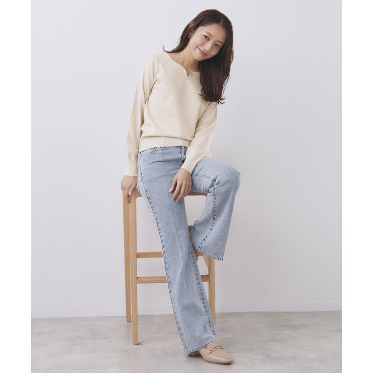 ゴールドパーツ付きハートネックニット【洗濯機OK】 | index | 詳細画像18 