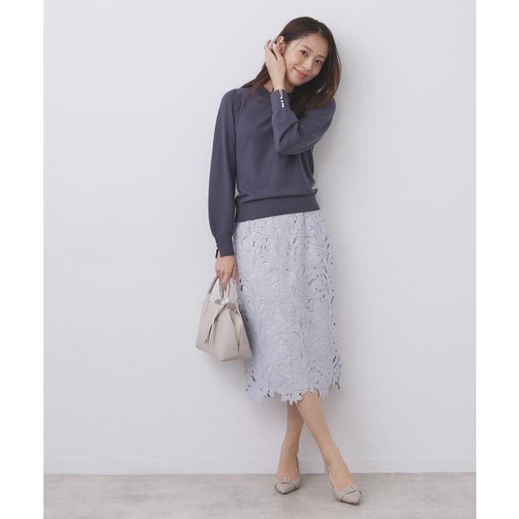 柄編みスリーブハイネックニット【洗濯機OK】 | index | 詳細画像7 