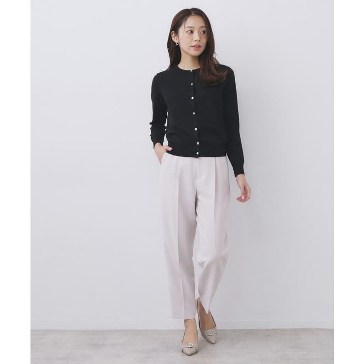 柄編みクルーネックカーディガン【洗濯機OK】《7col》 | index | 詳細画像14 