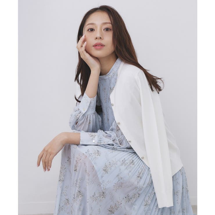 柄編みクルーネックカーディガン【洗濯機OK】《7col》 | index | 詳細画像17 