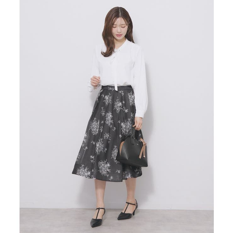 オーガンジーフラワーフレアスカート【洗濯機OK/イージーアイロン】 | index | 詳細画像12 