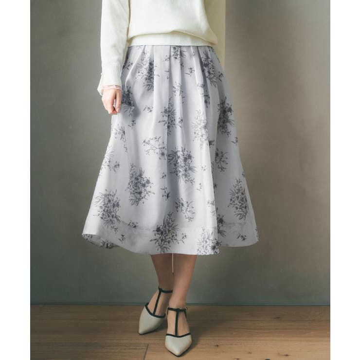 オーガンジーフラワーフレアスカート【洗濯機OK/イージーアイロン】 | index | 詳細画像21 