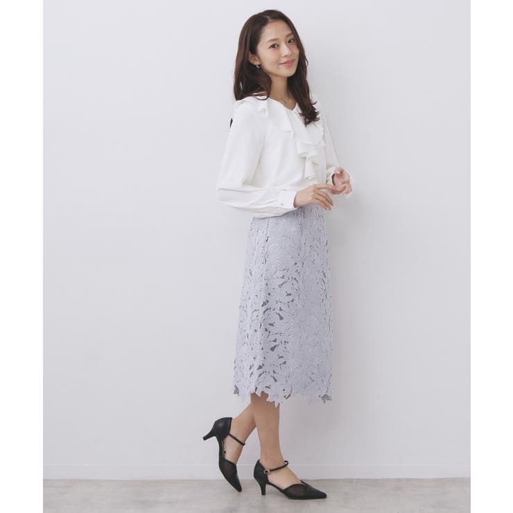 ラッフルフリルブラウス【洗濯機OK/イージーアイロン】 | index | 詳細画像2 