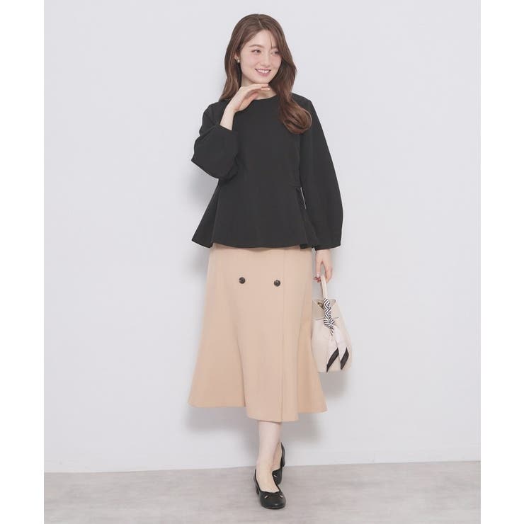 レース衿ペプラムブラウス【洗濯機OK/ストレッチ】 | index | 詳細画像6 