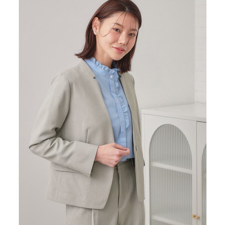 ノーカラージャケット セットアップ対応可【洗える 接触冷感 | index | 詳細画像7 