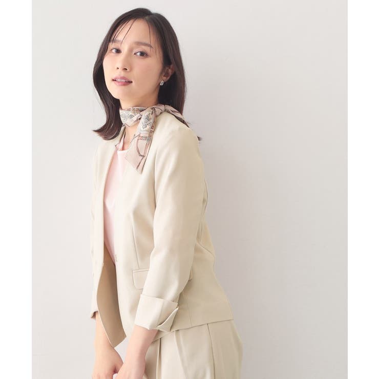 ノーカラージャケット セットアップ対応可【洗える 接触冷感 | index | 詳細画像12 