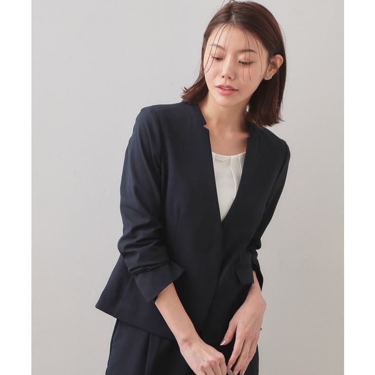 ノーカラージャケット セットアップ対応可【洗える 接触冷感 | index | 詳細画像22 