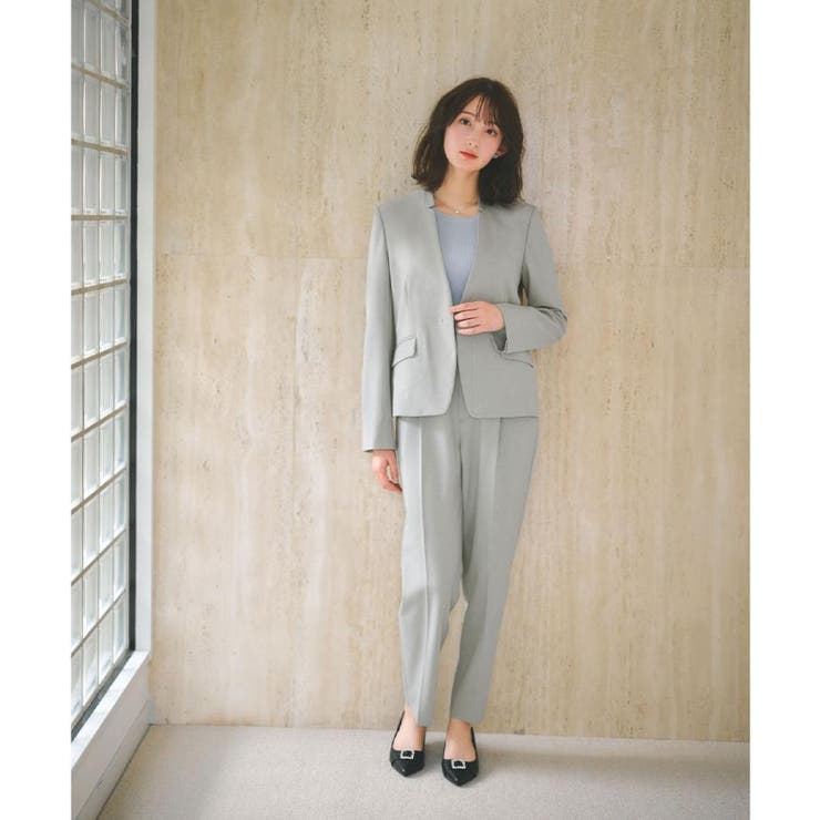 ノーカラージャケット セットアップ対応可【洗える 接触冷感 | index | 詳細画像2 