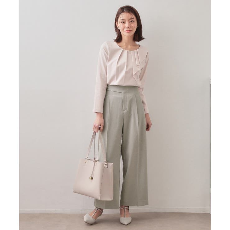 ストレッチ2タックワイドパンツ セットアップ対応可【洗濯機OK 接触冷感 | index | 詳細画像3 