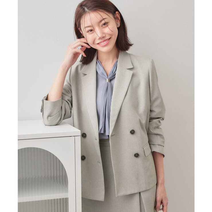 ダブルブレストジャケット セットアップ対応可【洗える 接触冷感 | index | 詳細画像5 