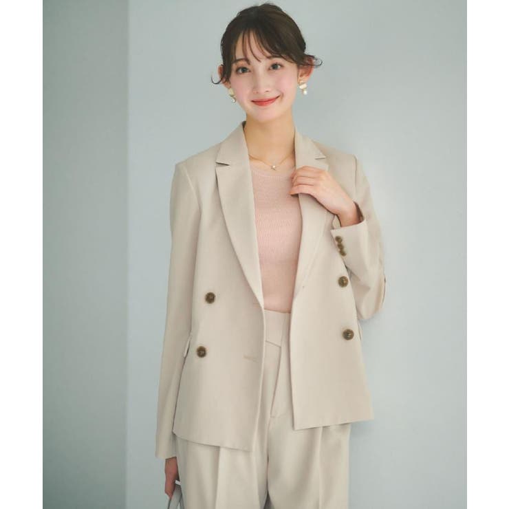 ダブルブレストジャケット セットアップ対応可【洗える 接触冷感 | index | 詳細画像1 